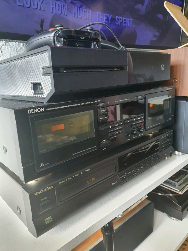 Denon DRW760 double cassette tape deck in Thornliebank, Glasgow