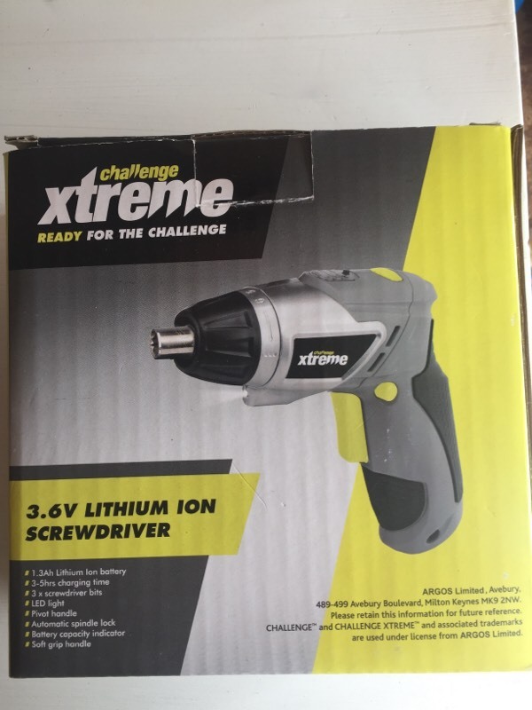 Challenge xtreme cordless screwdriver in Box in Excellent Condition in Grays, Essex Gumtree