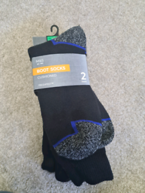 Marks and Spencer 2 x pairs black boot socks , mens, work socks. 