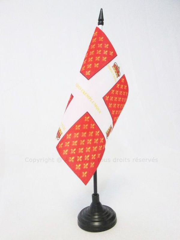 Drapeau De Table Ordonnance Du RÃ?Giment Colonel-GÃ?NÃ?Ral 1780-1791 15x15cm - P