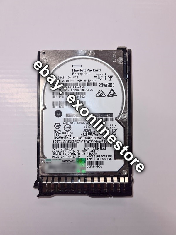 872477-B21 - 600GB SAS 12G Enterprise 10K SFF (2.5in) SC Digitally Signed Firmwa