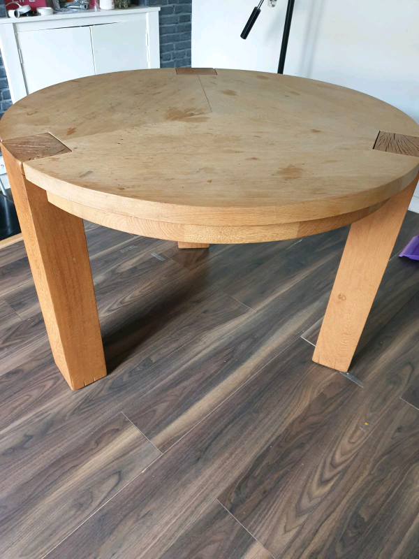 Solid Oak Round Dining Table in Lochgelly, Fife Gumtree