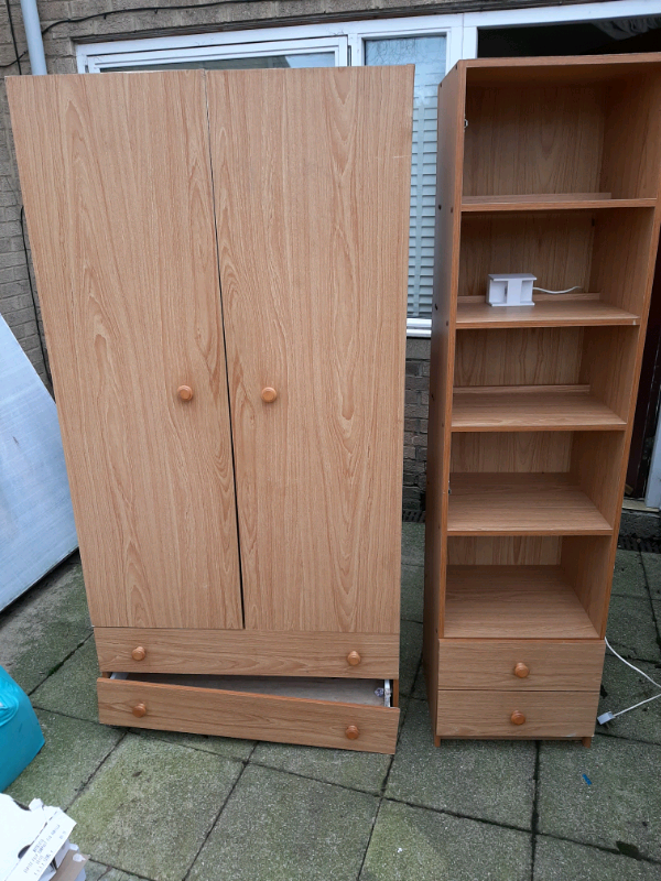 Wardrobe Wooden Unit Wooden Stand Chairs X4 In Newcastle