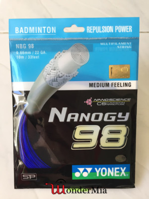 [Max 28lbs] Genuine YONEX Badminton String NBG98 0.66mm for Racket (6 COLOR)