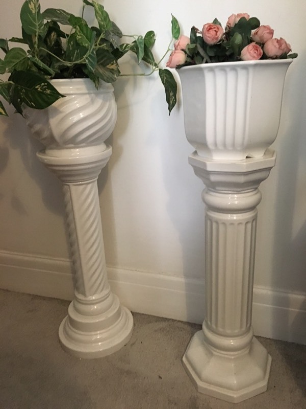 Tall vase / artificial plant / with stand/ jardiniere in Brighton