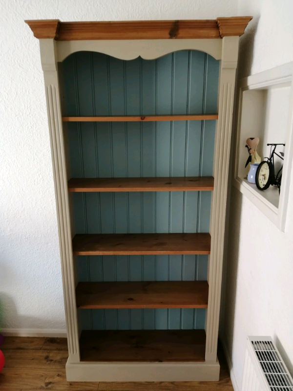 Solid Wood Bookcase Bookshelf Shabby Chic Upcycle In Wakefield