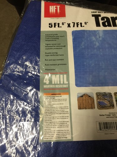 5' X 7' Weather Resistant Tarp Brand New In Package. CHEAPEST PRICES ON THE WEB