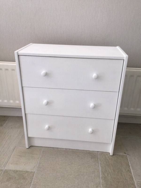 White solid wood chest of drawers in Lisburn, County Antrim Gumtree