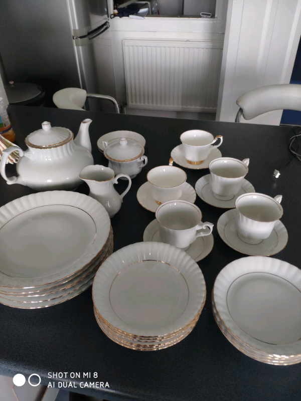 Bone China Dinnerware x tea pot set. in Southside, Glasgow Gumtree