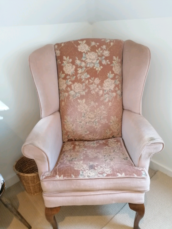 Armchair in pale pink cloth in Christchurch, Dorset Gumtree