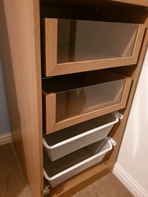 Ikea Pax Komplement White Mesh Drawers In Wembley London