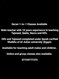 Male Quran classes