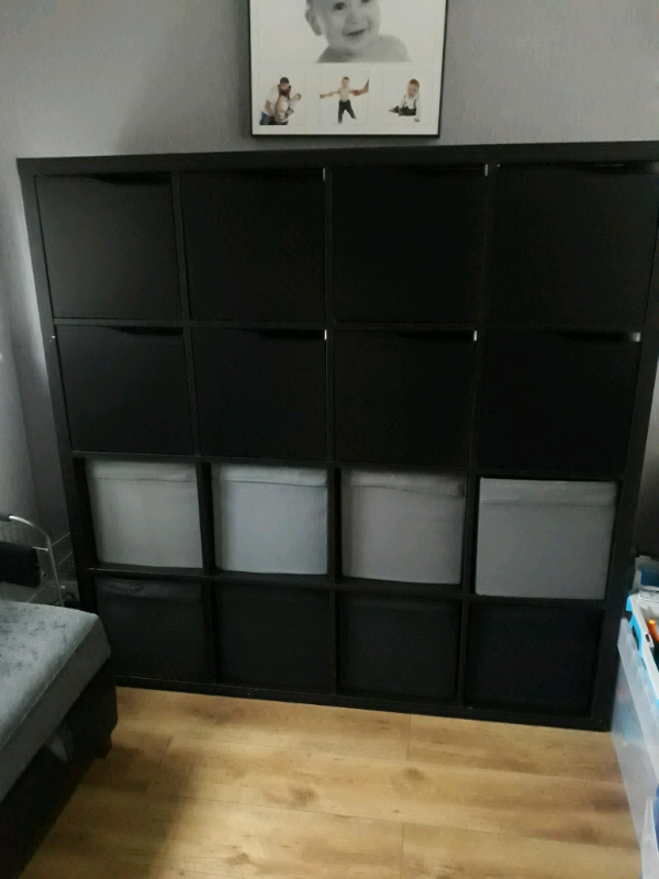 Ikea kallax 16 cube storage unit. Black. in Livingston, West Lothian