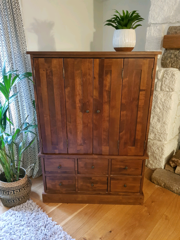 Laura Ashley Garrat TV Solid Wood, Chestnut Finish Armoire in Helston, Cornwall Gumtree