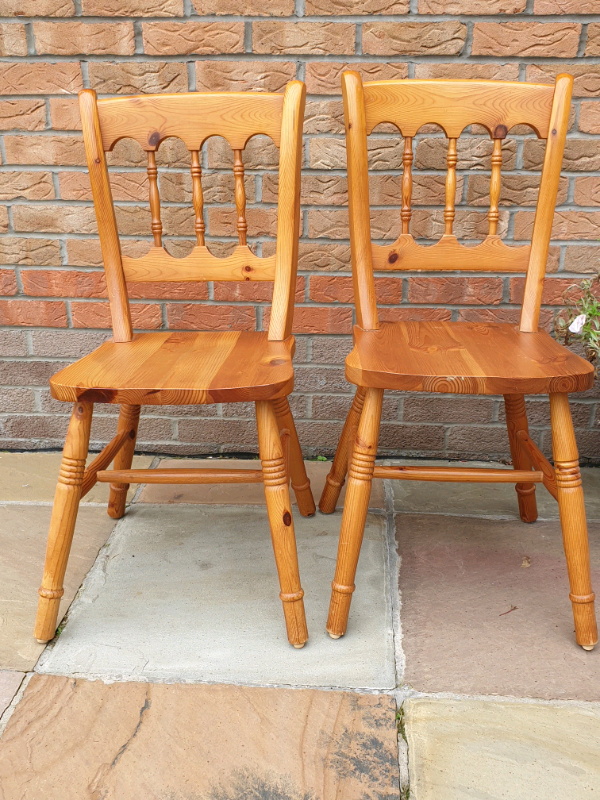 Two kitchen pine chairs | in Rogerstone, Newport | Gumtree