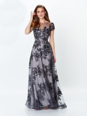 $655.00 Montage Mon Cheri 119945 Embroidered  Mother of the Bride Dress  14 / 16