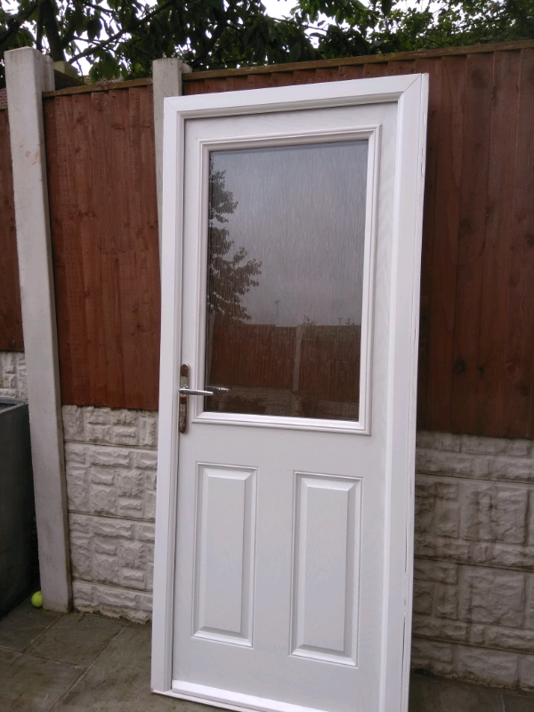 White composite back door for sale in KirkbyinAshfield