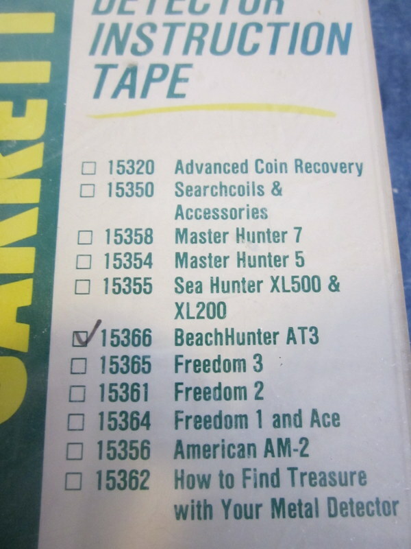 VTG 1986 GARRETT METAL DETECTOR INSTRUCTION CASSETTE TAPE FOR BEACH HUNTER AT-3