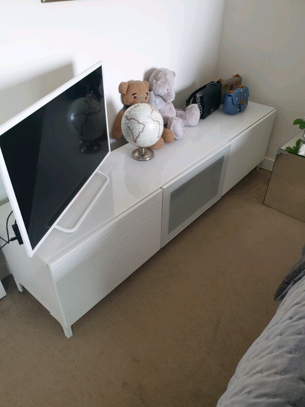 High Gloss White Ikea TV Unit in Southside, Glasgow Gumtree