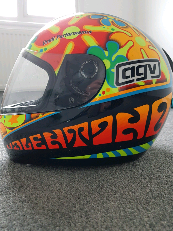 Valentino Rossi Austin Powers/Flower Power AGV Crash Helmet in Leigh