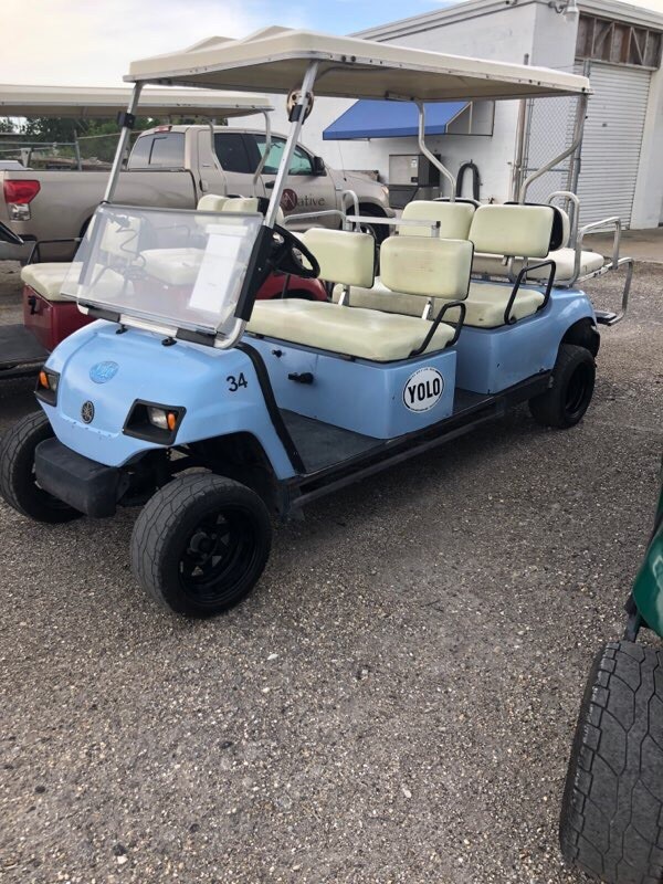 2005 Yamaha Gas Golf Cart 6 Passenger with Rims & Lifted