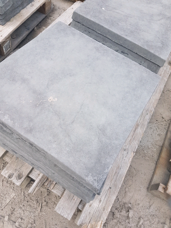 Charcoal 450x450x38 concrete riven paving slabs in Prudhoe