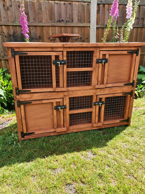 NEW 4FT DOUBLE RABBIT/GUINEA PIG BREEDER HUTCH NEW in Basford