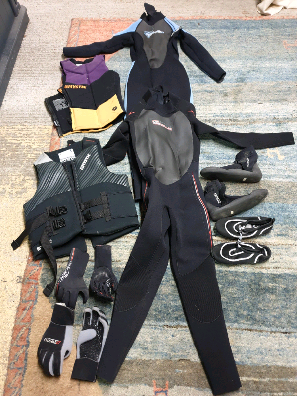 Male and female wetsuits, life vests, gloves, boots in Ballymena