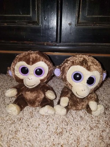 Ty Beanie Boos lot of 3 Bongo and Coconut monkey plush