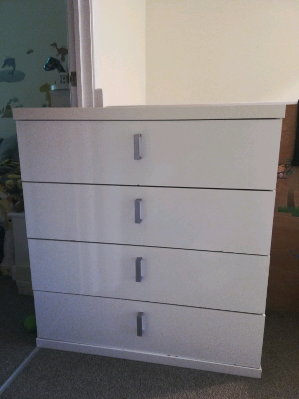 4 Drawer White Gloss Chest Of Drawers In Exeter Devon Gumtree