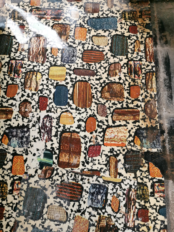 VINTAGE LINOLEUM RECLAIMED LINO CLASSIC RETRO FLOORING 1960'S in