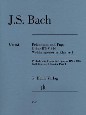 J.S. Bach Prelude Fugue C Major BWV 846 Piano Henle Urtext Sheet Music Book