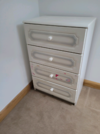 White dresser with drawers