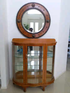 Vintage Retro Curved Glass Display Cabinet Antiques Gumtree