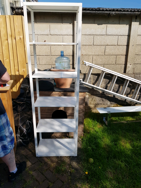 White metal shelving unit in Bournemouth, Dorset Gumtree