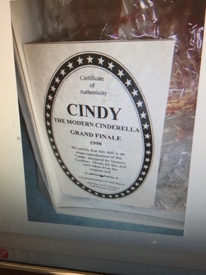 CINDY: Reproduction of Dewees Cochran doll;  by Effanbee Limited Edition 1998