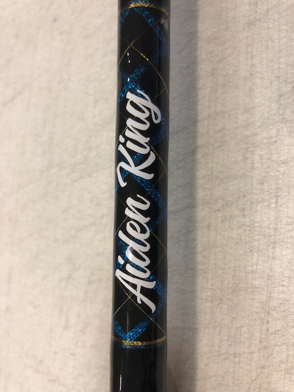 2x PERSONALISED FISHING ROD STICKER DECALS