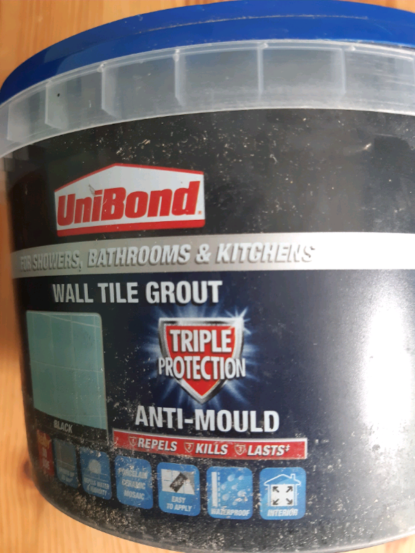Unibond Ultraforce Wall Tile Grout Black Glitter 3 2kg Homebase
