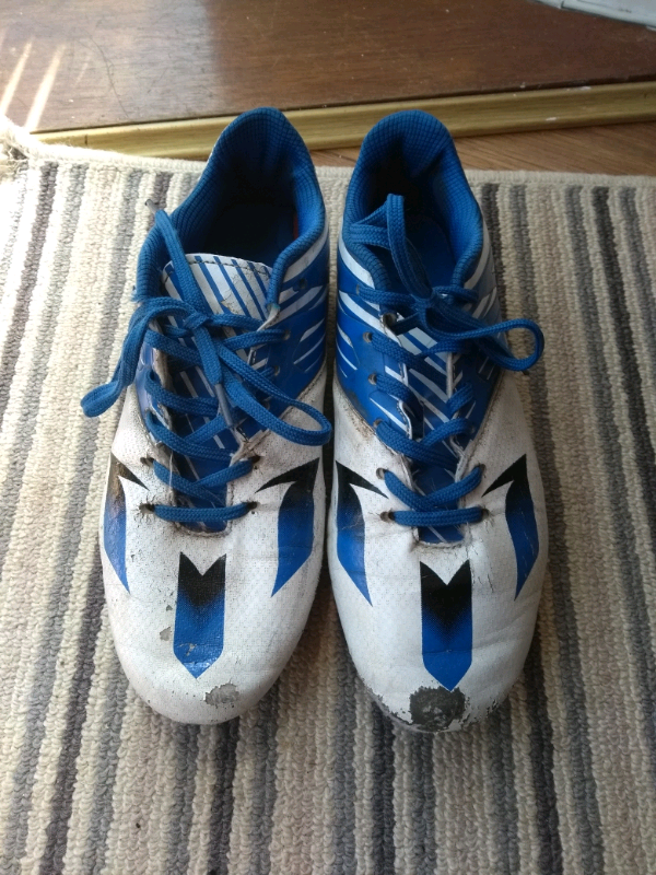 Blue and White Football Boots Size 5.5 UK in Stanmore, London Gumtree