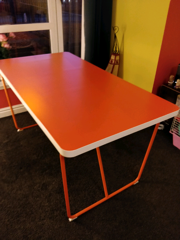 Ikea dining table (orange) | in East End, Glasgow | Gumtree