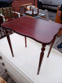 Small dark wood table