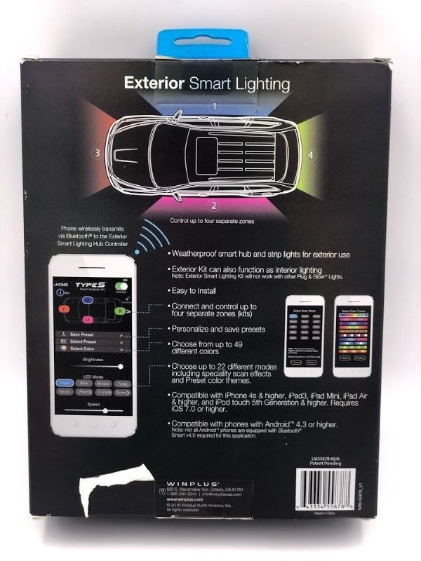 TYPE S SMART AUTO EXTERIOR LIGHTING KIT MULTI COLOR 72