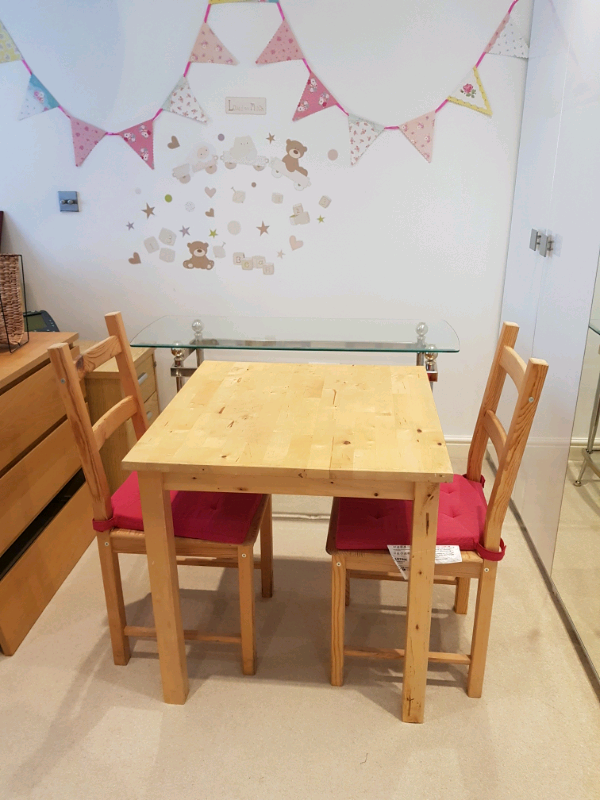 IKEA dining table with 2 chairs | in Leicester, Leicestershire | Gumtree