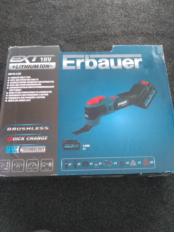 ERBAUER EMT18LIQC 18V 4.0AH LIION EXT BRUSHLESS CORDLESS MULTITOOL in Barnsley, South