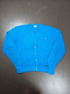 Cardigan vintage Izod Lacoste Bleu Usa Style 90s