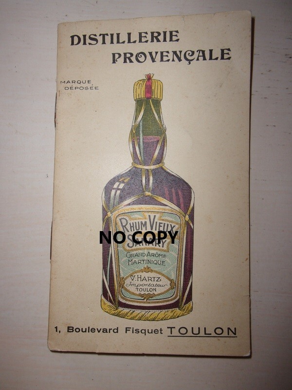 Distillerie Provencale Hartz Toulon - Fascicule Vierge Prix Vins Et Alcools