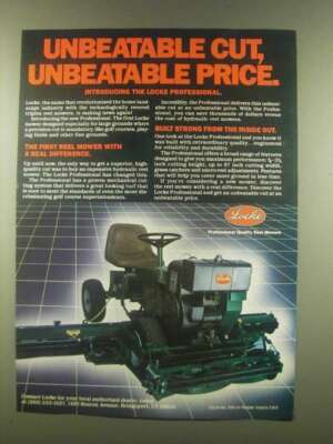 1985 Locke Professional Reel Mower Ad - Unbeatable Cut