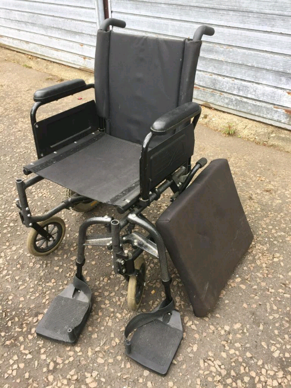 Black foldable wheelchair, delivery available in Taverham, Norfolk