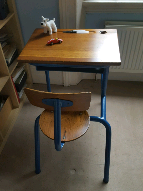1950s Vintage French Childrens School Desk In Earls Court