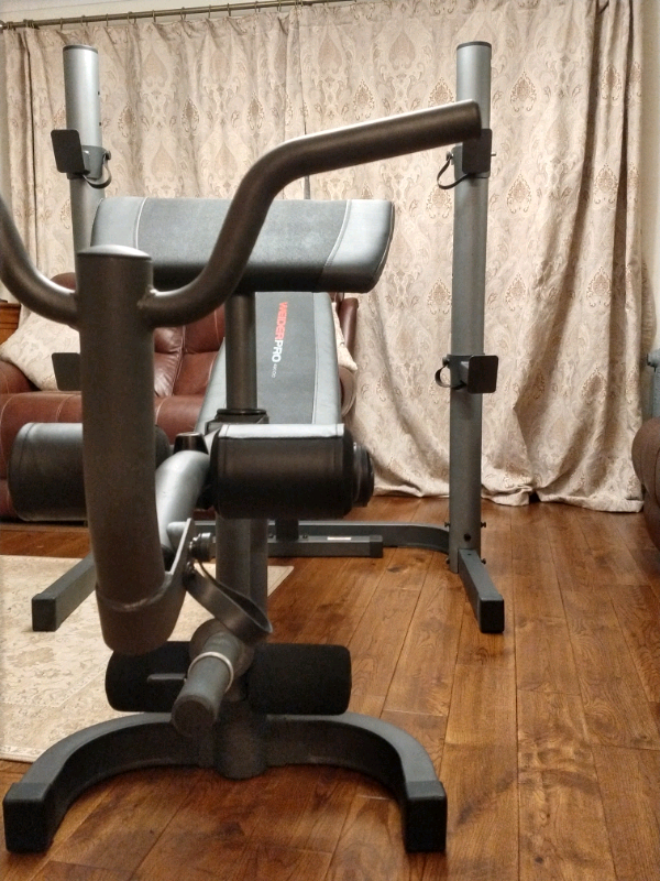 Weider Pro 490 Dc Heavy Duty Flat Incline Weight Bench In